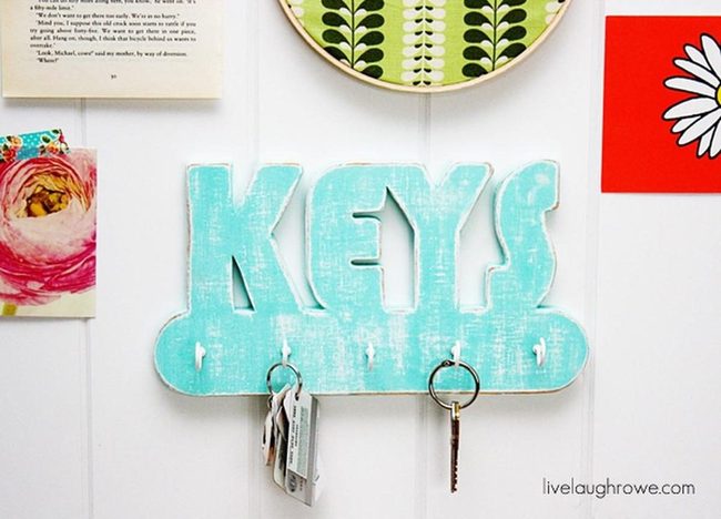 Colorful Prints Above Blue Cloud Hooks