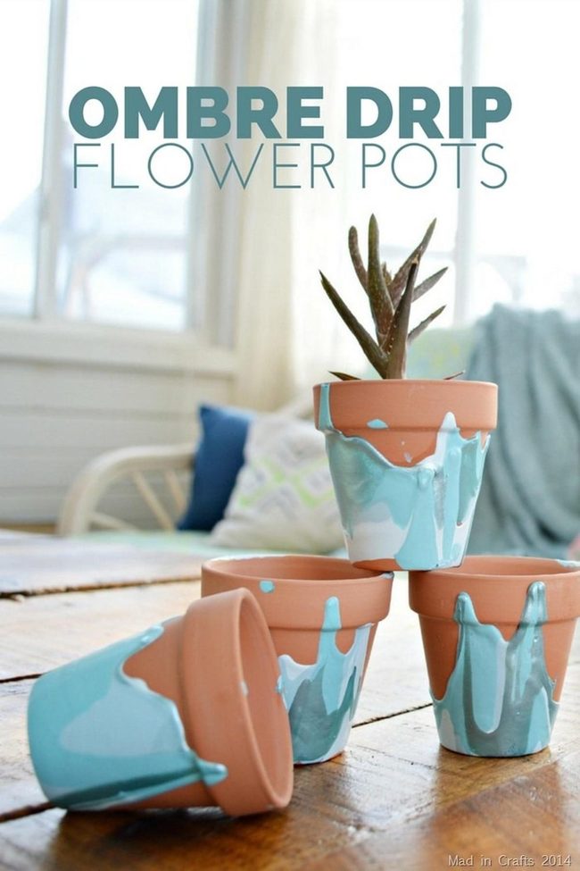 Blue Swirl Succulent Pots