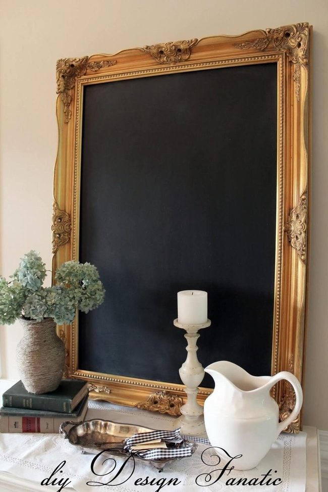 Chalkboard Paint Vintage Mirror