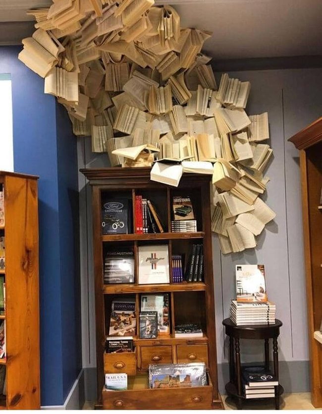 Cascading Pages In Warm Wood