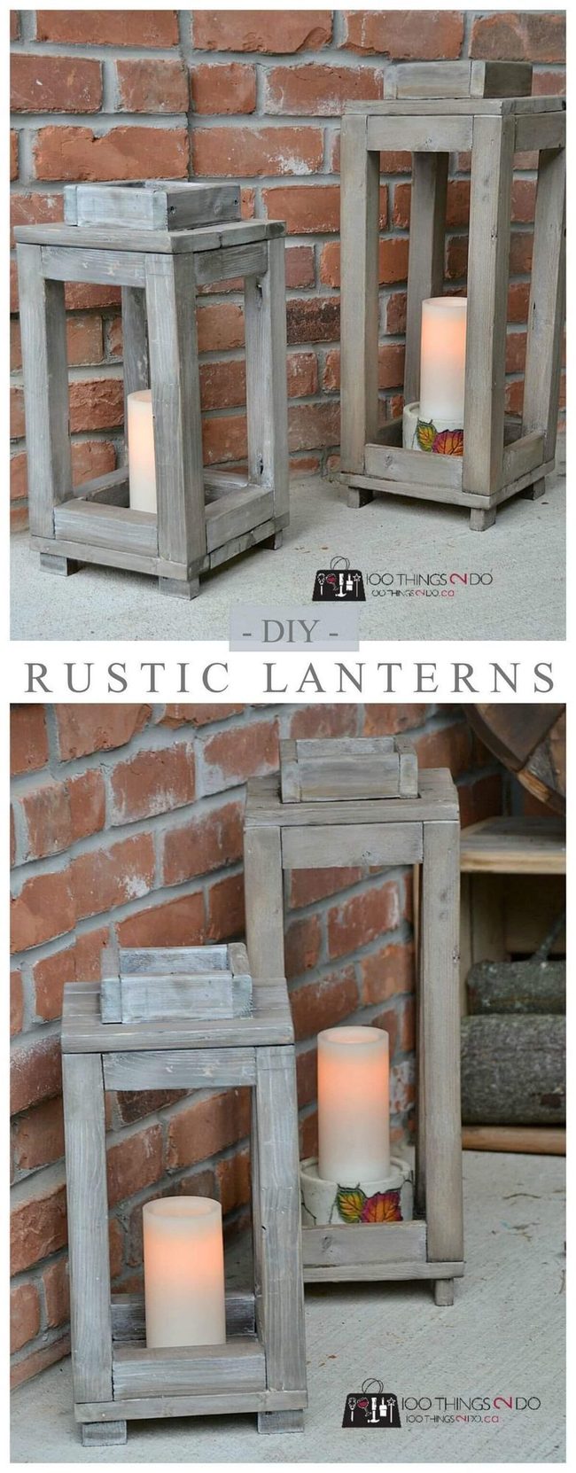 Wooden Lanterns, Living Plants