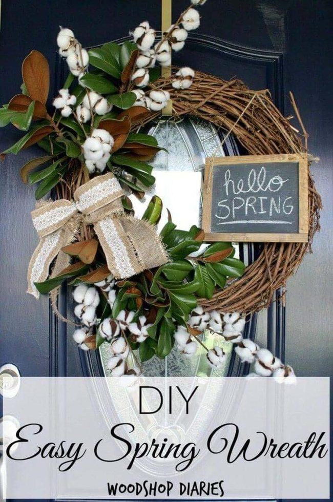 Cotton Twig Spring Wreath