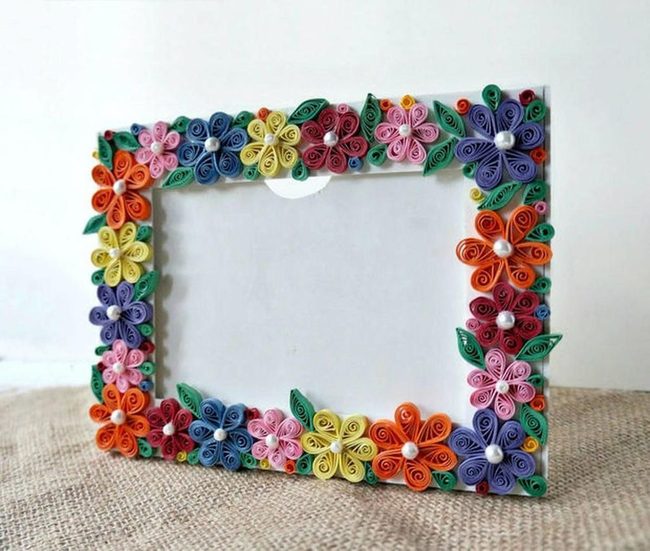 Colorful Paper Flowers Pearl Centers