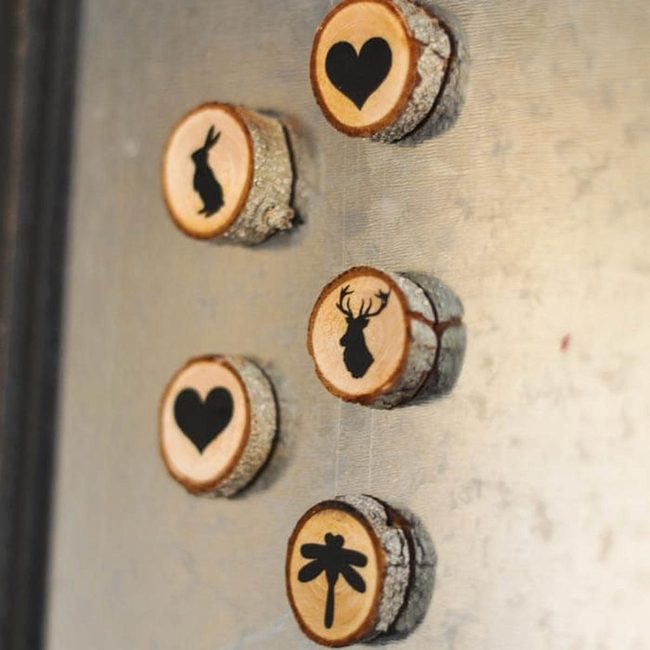 Natural Wood Slice Magnets