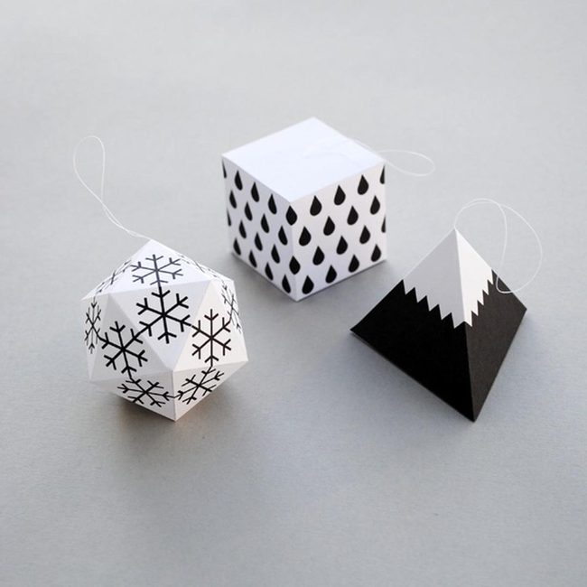 Black And White Geometric Ornaments