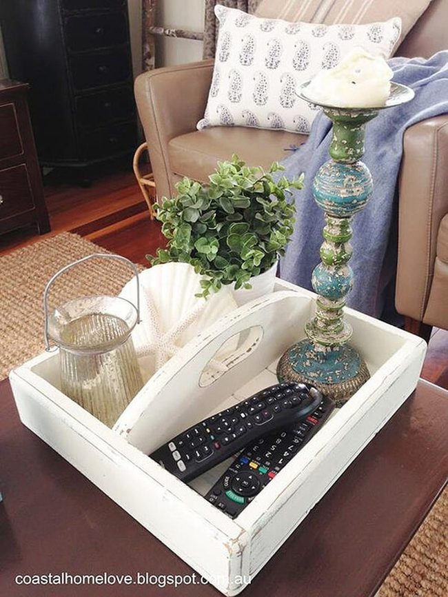 Distressed Canvas Tote Storage