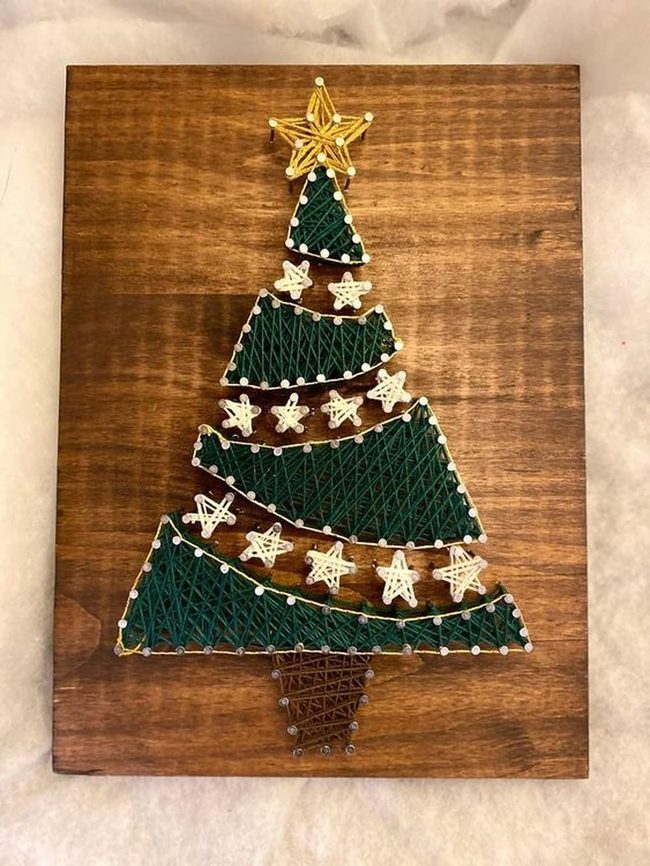 Dark Green Thread Christmas Tree