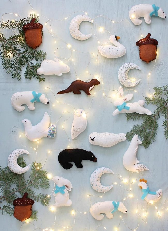 Colorful Hand-Stitched Felt Creatures