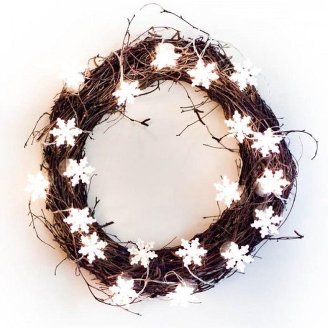 White Lights On Dark Twigs