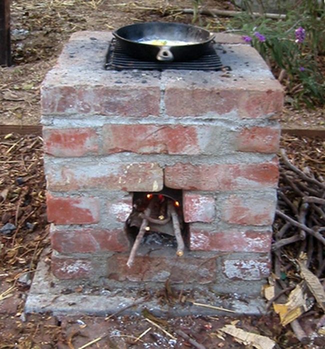 Weathered Brick Fire Kitchen