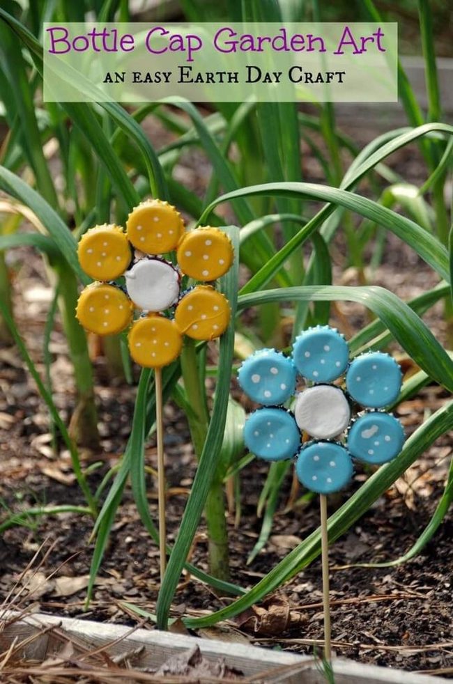 Bottle Cap Garden Blooms