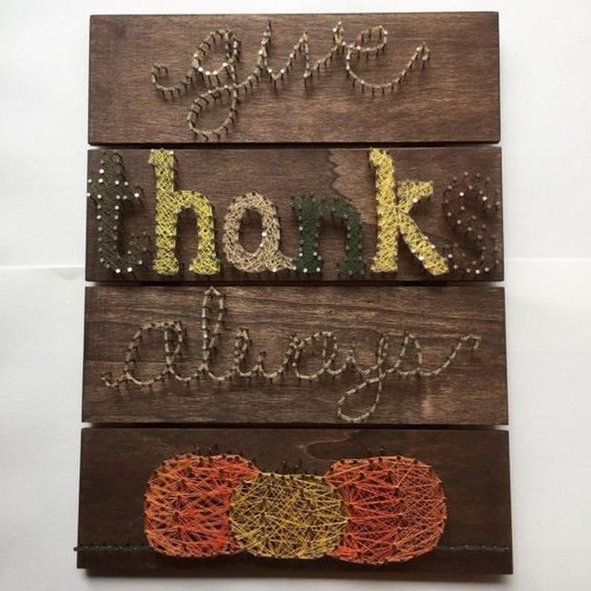 Colorful Thread Gratitude Board