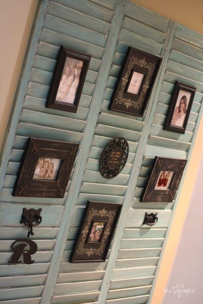 Blue Shades Photo Clips Wall