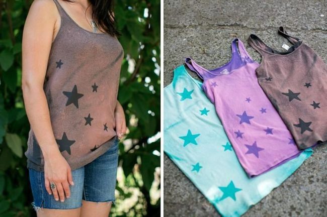 Purple Star Tank Tops