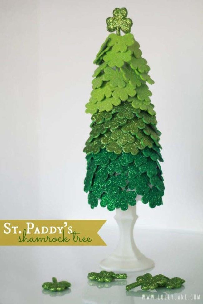 Green Felt Shamrock Tree