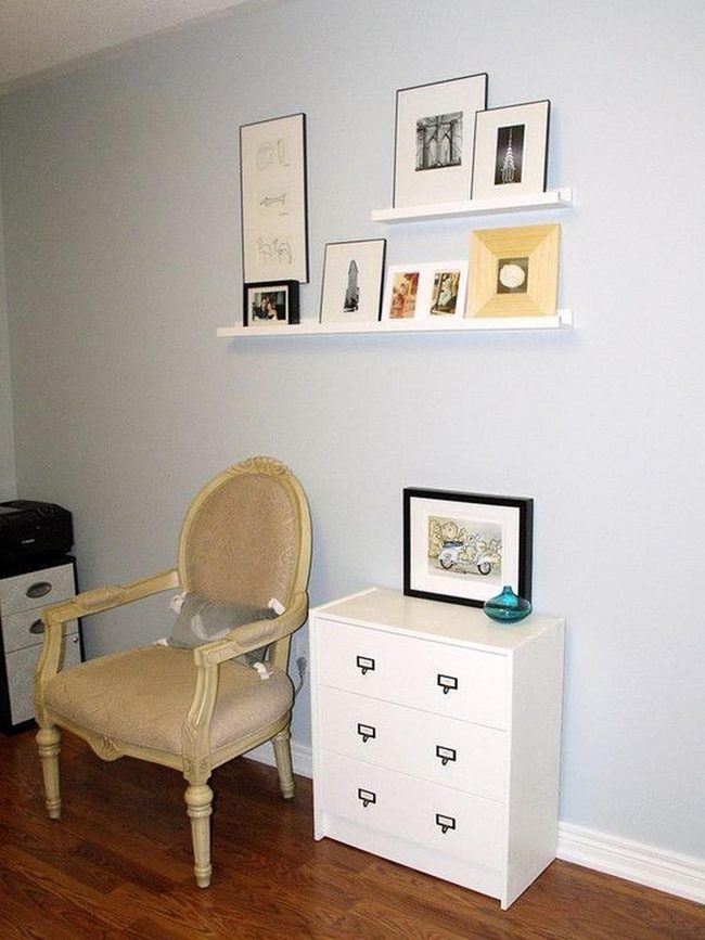 White Frame Gallery Against Blue