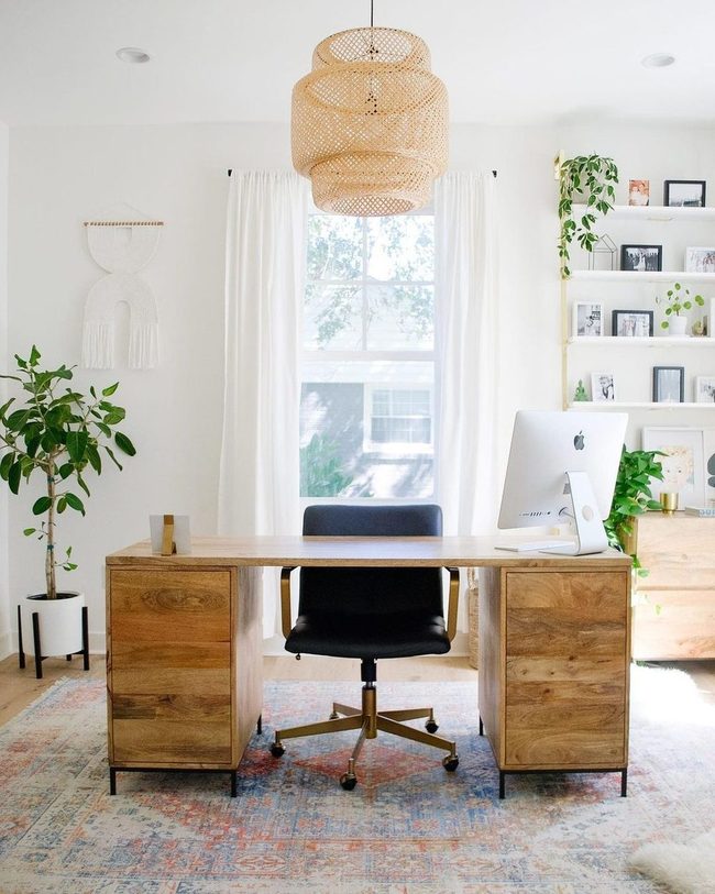 Woven Bamboo Statement Pendant