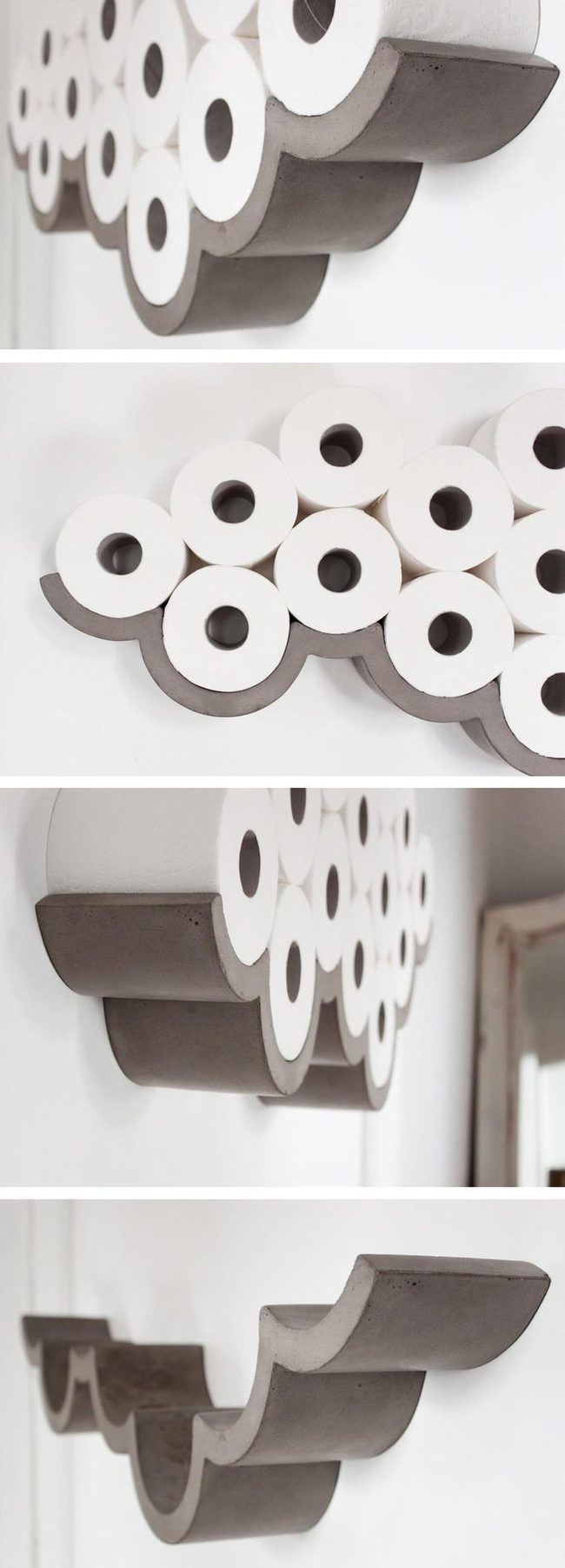 Cloud-Shaped Concrete Bathroom Holders
