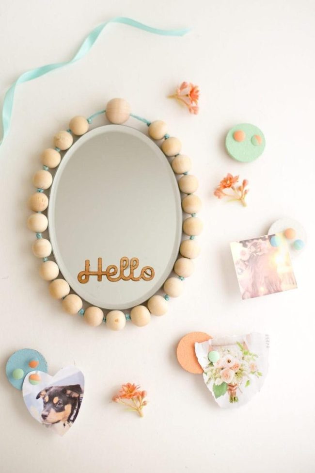 Pastel Memory Wall With Wood Frames