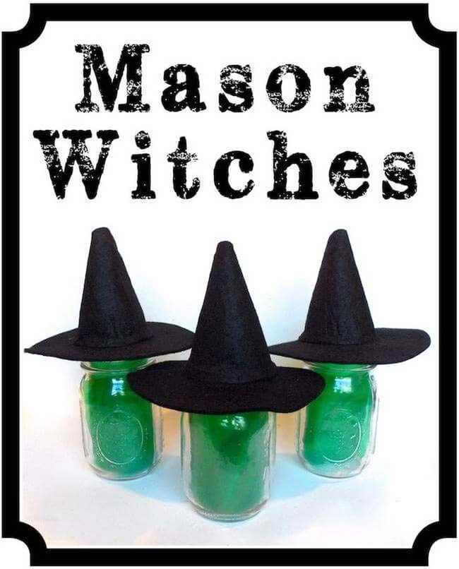 Glowing Green Witch Jars