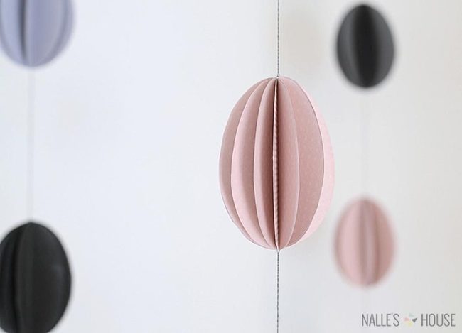 Floating Paper Ovals In Pink