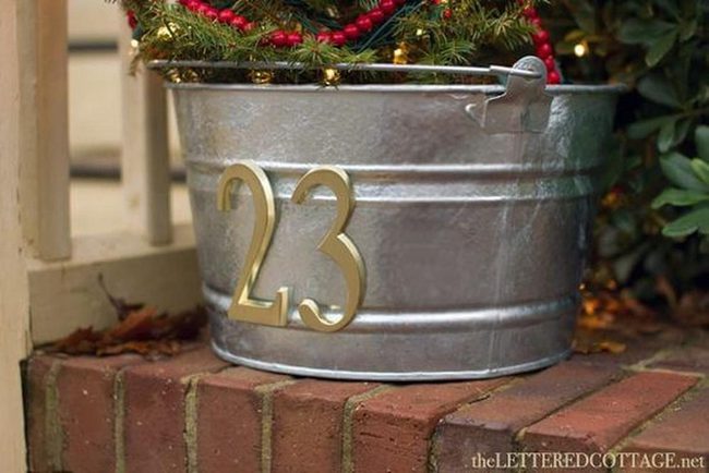 Shimmering Metal Numbers