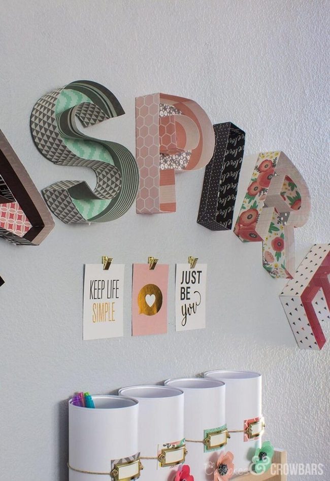 Layered Paper Wall Letters