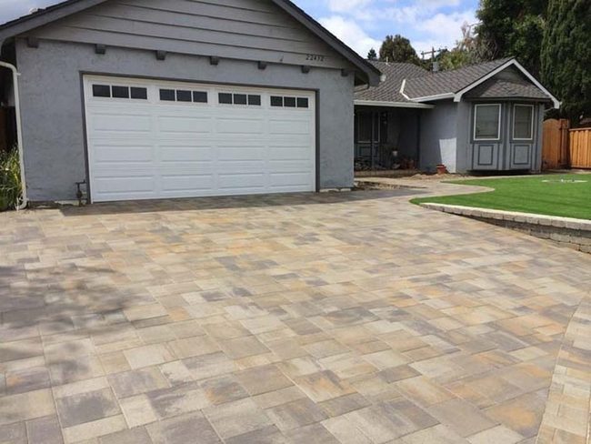 Charcoal Mosaic Concrete Drive