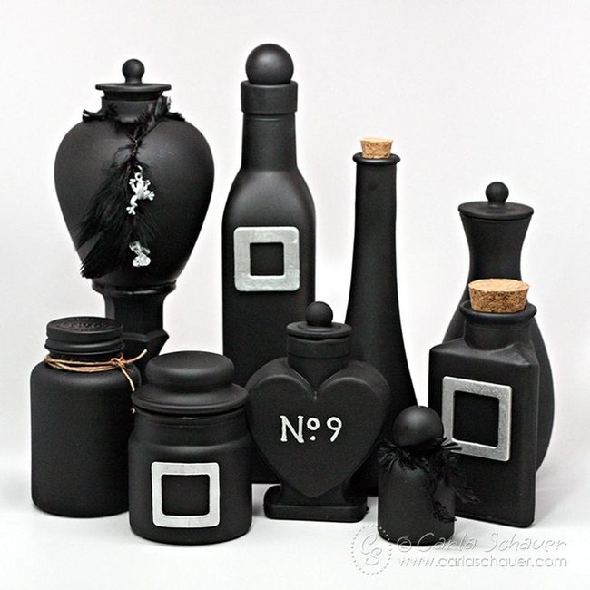 Matte Black Bottles With Heart Accents