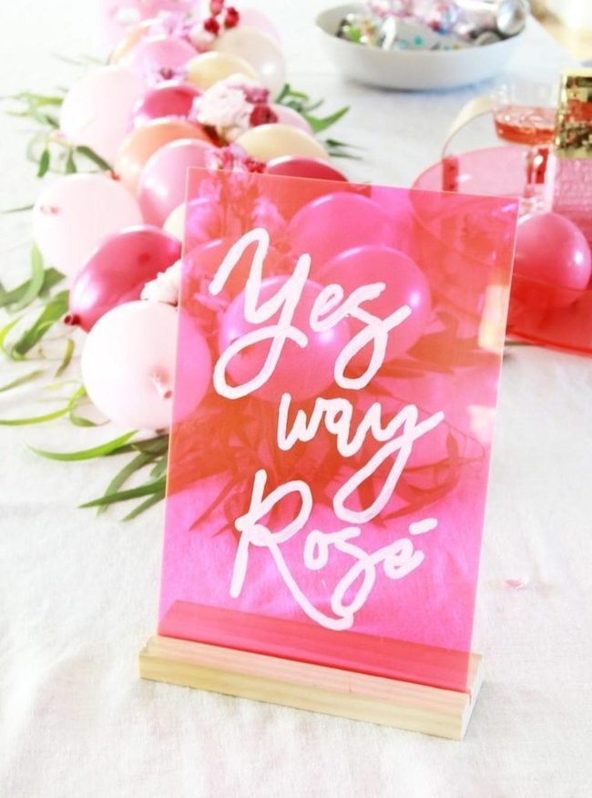 Pink Balloon Celebration Table