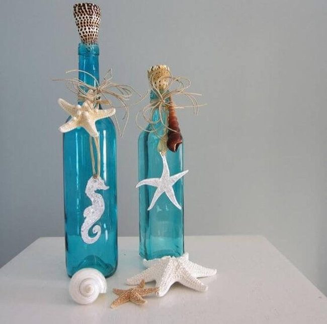 Coastal Bottles And Shells