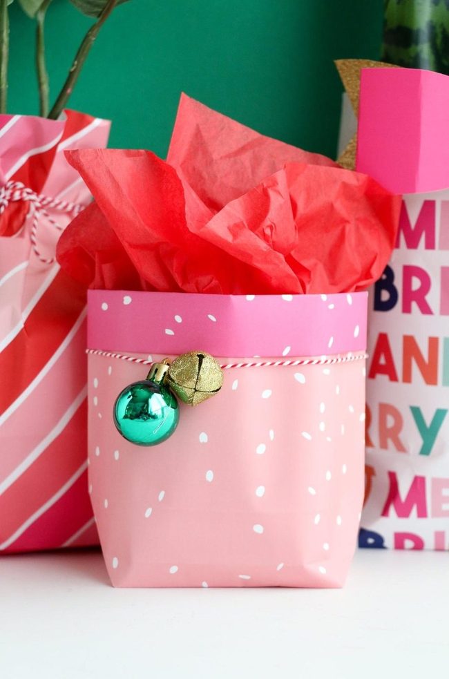 Pink Polka-Dot Gift Bags