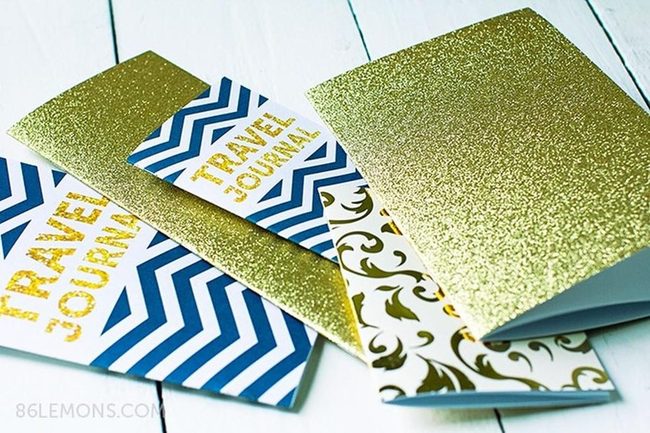 Gold Sparkle Travel Journals