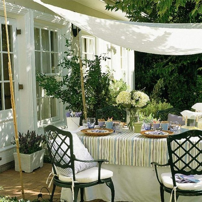 White Canopy Garden Dining