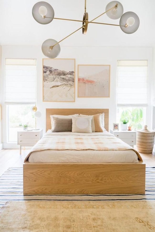 Glass Chandelier Bedroom Statement