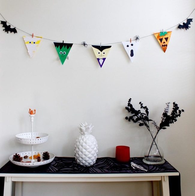 Colorful Spooky Flag Strings