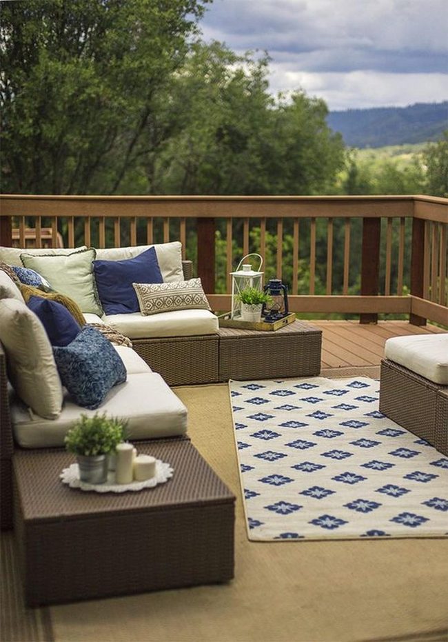Wicker And Blue-Green Retreat