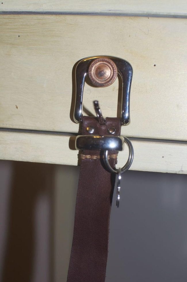 Copper Buckle Leather Statement