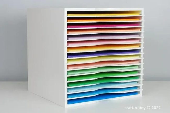 White Divided Paper Organization System