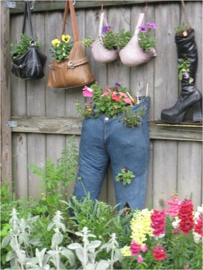 Vintage Bras And Purses Planters
