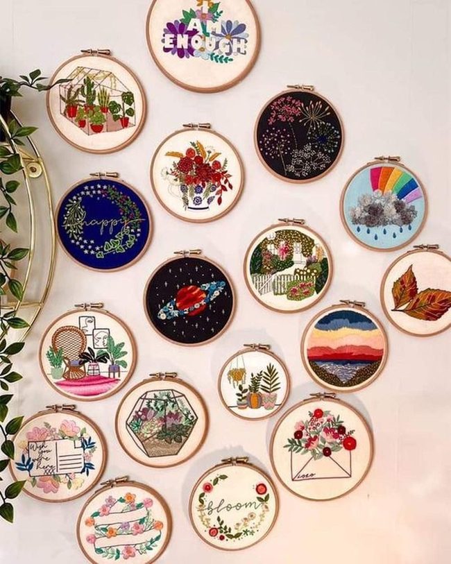 Colorful Embroidery Hoop Gallery