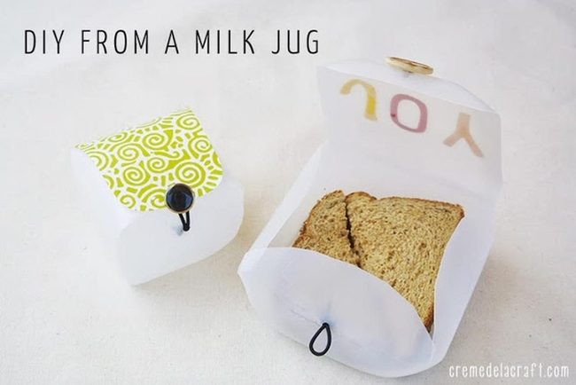 Green Patterned Upcycled Lunch Carriers