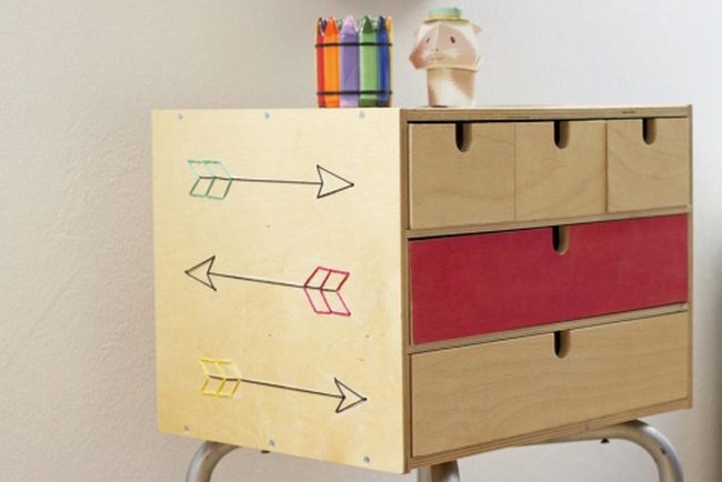 Painted Arrows On Wood Storage
