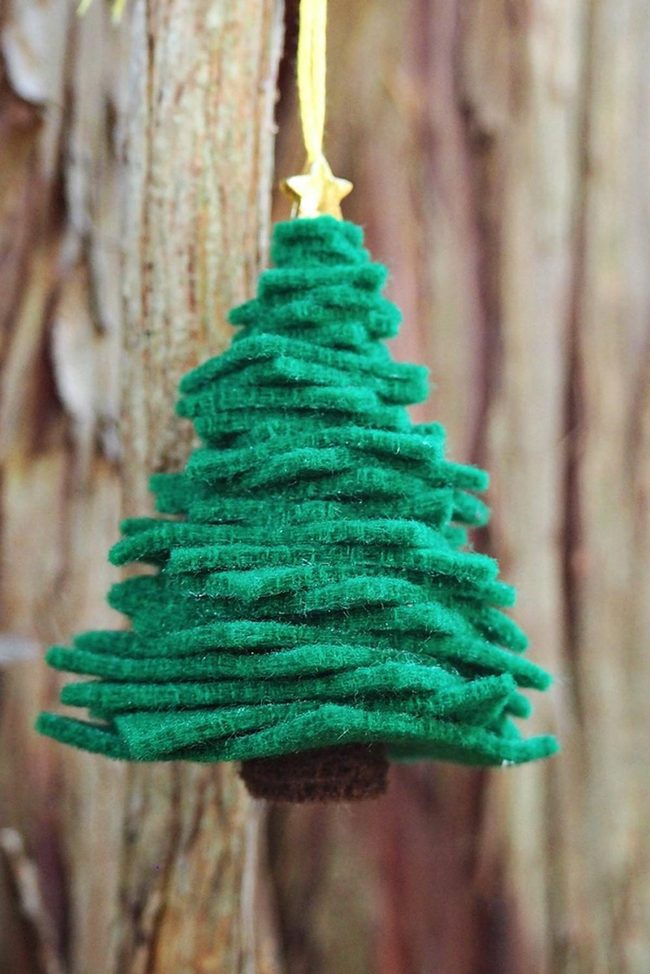 Layered Green Felt Tree