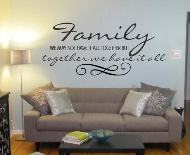 Family Words In Black Vinyl