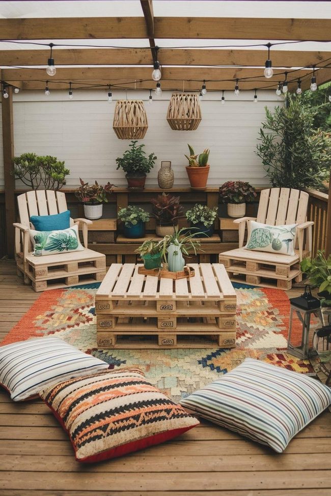 Stacked Pallets Create Dimension