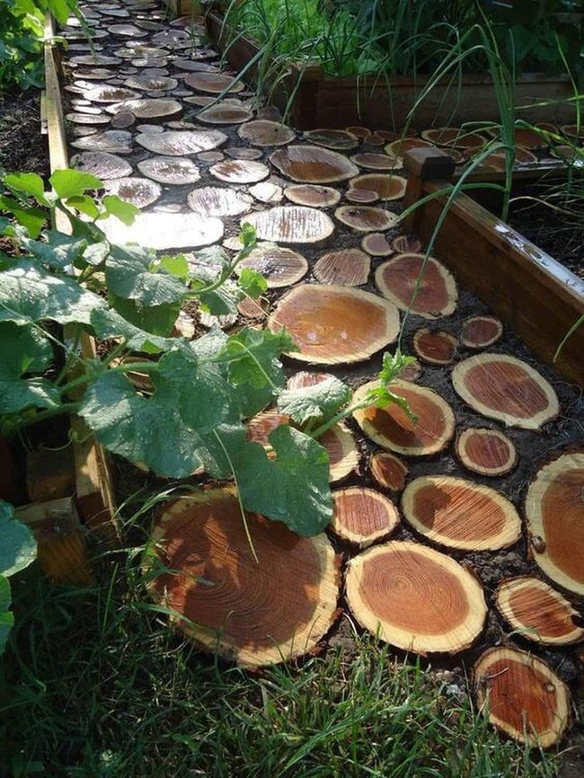 Wood Slice Garden Path