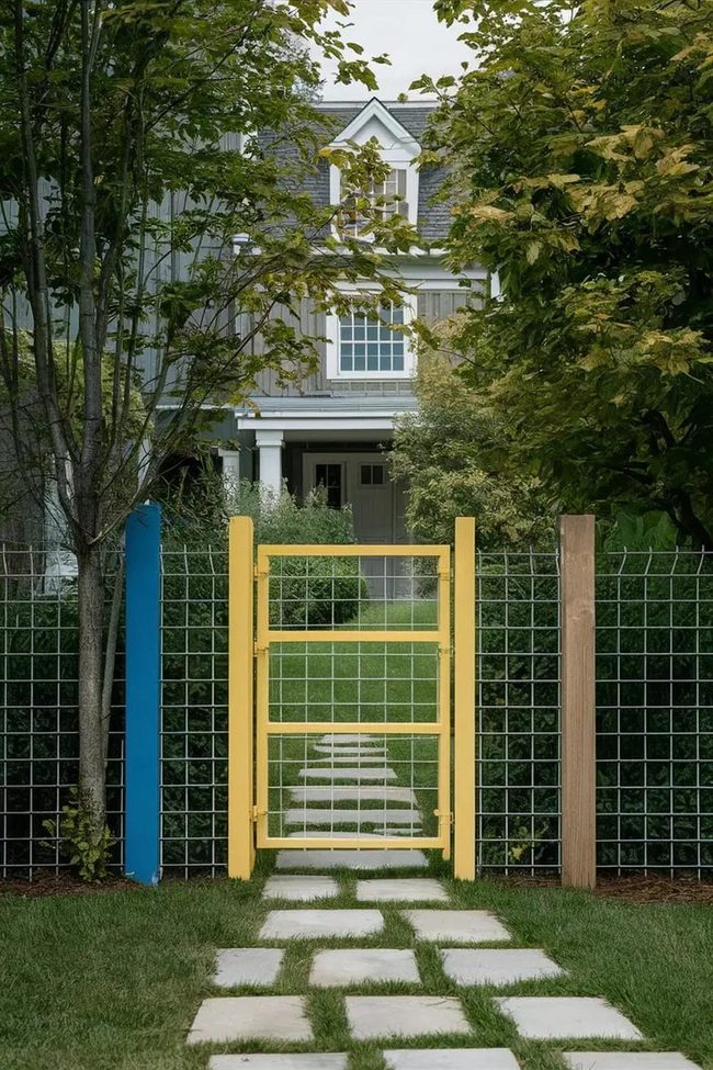 Colorful Walnut Fence Panels