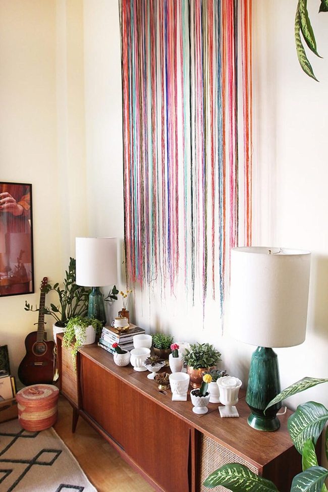 Rainbow Thread Wall Installation