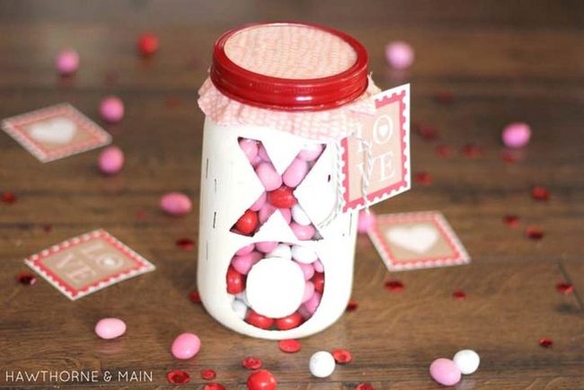 Pink M&M Jar Gifts